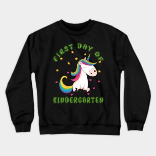 Pretty Unicorn | First Day Kindergarten Crewneck Sweatshirt